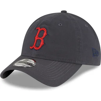 Grå böjd justerbar keps med rött logotyp 9TWENTY Core Classic från Boston Red Sox MLB av New Era