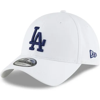 Vit justerbar kurvad keps med blå logotyp 9TWENTY Core Classic från Los Angeles Dodgers MLB av New Era