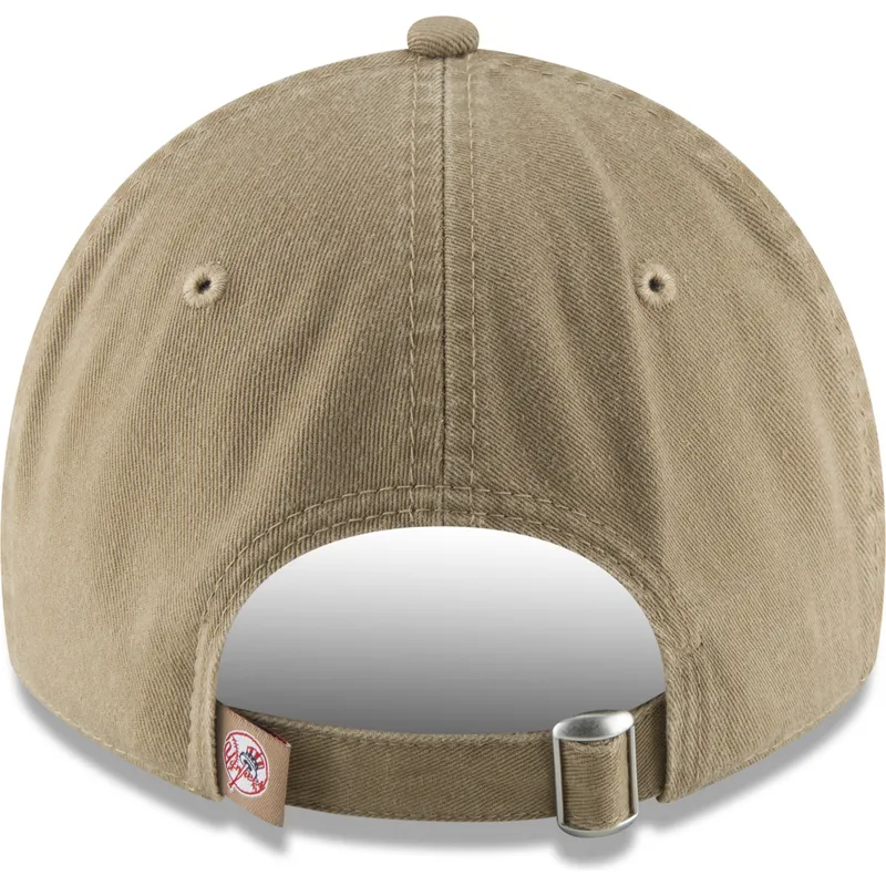 cap-izliekta-brown-adjustable-strap-claro-9twenty-core-classic-no-new-york-yankees-mlb-no-new-era