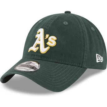Zielona regulowana czapka z zakrzywionym daszkiem 9TWENTY Core Classic Oakland Athletics MLB od New Era