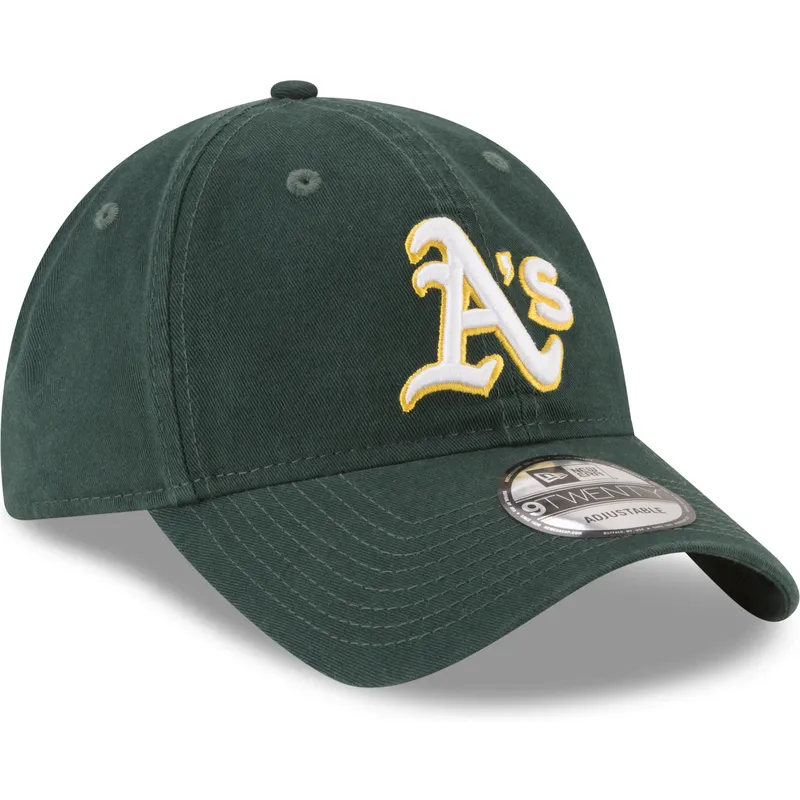 cap-izliekta-green-adjustable-strap-9twenty-core-classic-no-oakland-athletics-mlb-no-new-era