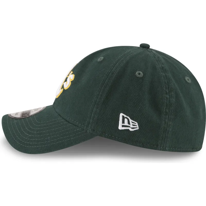grune-verstellbare-gebogene-kappe-9twenty-core-classic-der-oakland-athletics-mlb-von-new-era