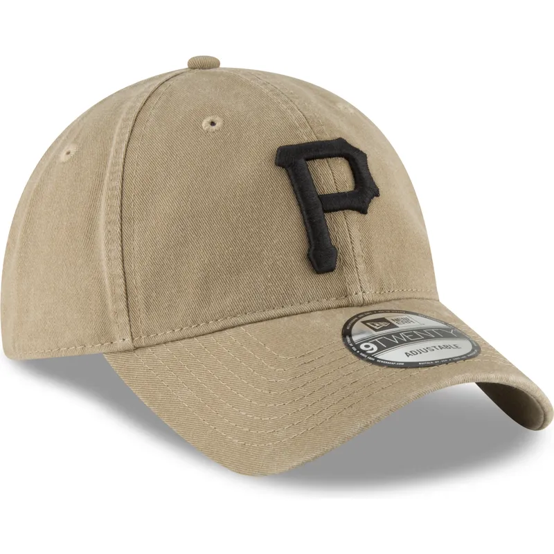 cap-izliekta-brown-adjustable-strap-claro-negro-9twenty-core-classic-no-pittsburgh-pirates-mlb-no-new-era
