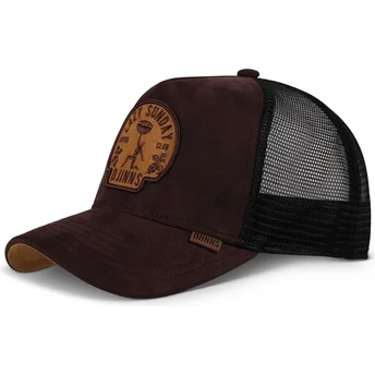 Gorra trucker marrón y negra Lazy Classic HFT de Djinns