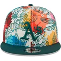 cepur-plakana-daudzkrasains-snapback-9fifty-spring-no-oakland-athletics-mlb-no-new-era