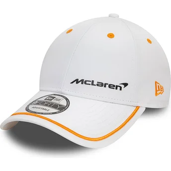cepur-izliekta-balts-regulejams-9forty-contrast-piping-no-mclaren-racing-formula-1-no-new-era