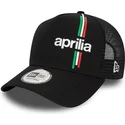 schwarze-9forty-a-frame-flawless-print-trucker-cap-von-aprilia-piaggio-von-new-era