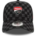 cepur-izliekta-truckeris-melns-snapback-9forty-a-frame-all-over-print-check-no-ducati-motor-motogp-no-new-era
