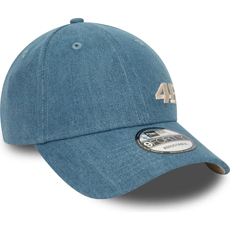 cepur-izliekta-zils-snapback-9forty-denim-no-valentino-rossi-vr46-motogp-no-new-era