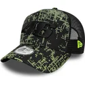 cepur-izliekta-truckeris-melns-snapback-9forty-a-frame-poly-print-no-valentino-rossi-vr46-motogp-no-new-era