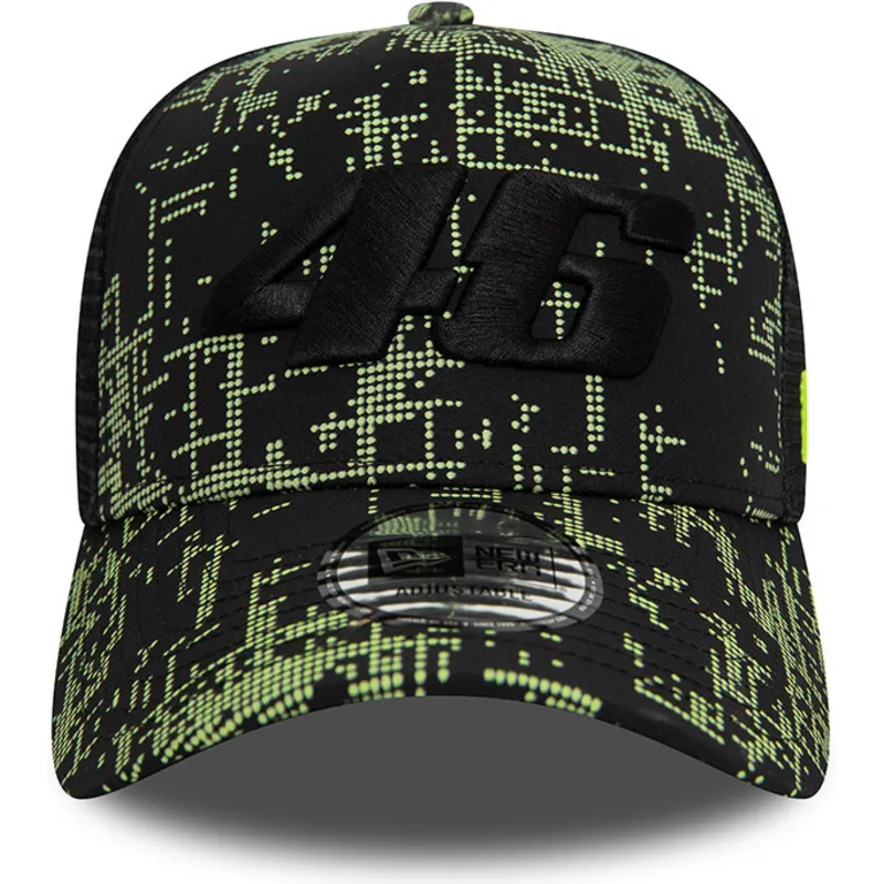 cepur-izliekta-truckeris-melns-snapback-9forty-a-frame-poly-print-no-valentino-rossi-vr46-motogp-no-new-era