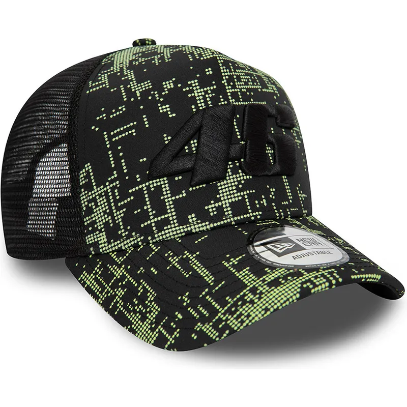 cepur-izliekta-truckeris-melns-snapback-9forty-a-frame-poly-print-no-valentino-rossi-vr46-motogp-no-new-era