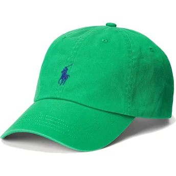 Cepur izliekta zaļš regulējams Cotton Chino Classic Sport no Polo Ralph Lauren