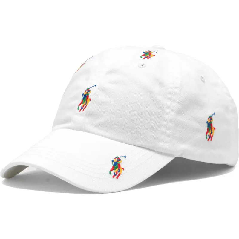 cepur-izliekta-balts-regulejams-multicolor-classic-sport-multi-no-polo-ralph-lauren