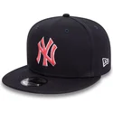 cepur-plakana-tumsi-zils-snapback-9fifty-outline-no-new-york-yankees-mlb-no-new-era