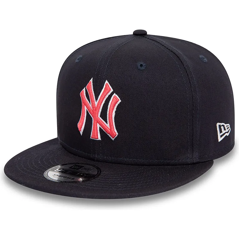 cepur-plakana-tumsi-zils-snapback-9fifty-outline-no-new-york-yankees-mlb-no-new-era