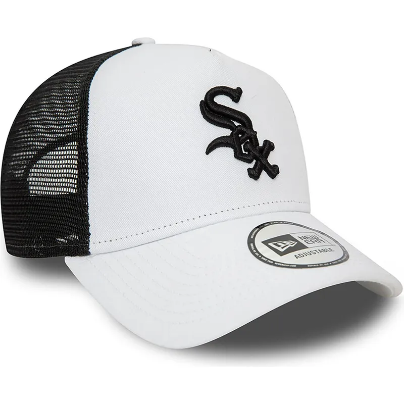 cepur-izliekta-truckeris-balts-snapback-a-frame-league-essential-no-chicago-white-sox-mlb-no-new-era