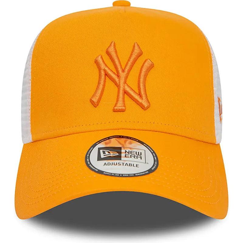 cepur-izliekta-truckeris-oranzs-snapback-a-frame-league-essential-no-new-york-yankees-mlb-no-new-era