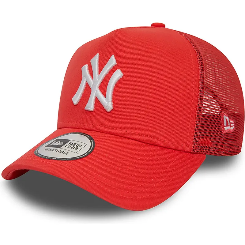 cepur-izliekta-truckeris-sarkans-snapback-a-frame-league-essential-no-new-york-yankees-mlb-no-new-era