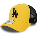 cepur-izliekta-truckeris-dzeltens-snapback-a-frame-league-essential-no-los-angeles-dodgers-mlb-no-new-era