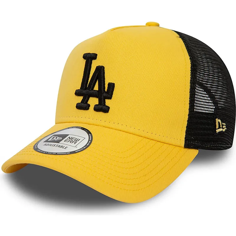 cepur-izliekta-truckeris-dzeltens-snapback-a-frame-league-essential-no-los-angeles-dodgers-mlb-no-new-era
