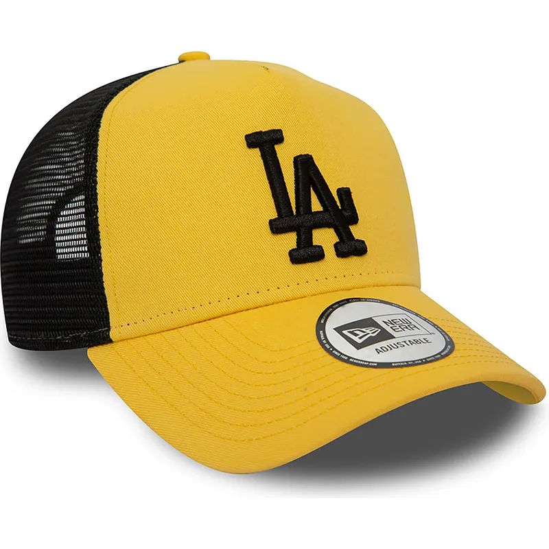 cepur-izliekta-truckeris-dzeltens-snapback-a-frame-league-essential-no-los-angeles-dodgers-mlb-no-new-era