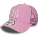 cepur-izliekta-truckeris-roza-snapback-a-frame-league-essential-no-new-york-yankees-mlb-no-new-era