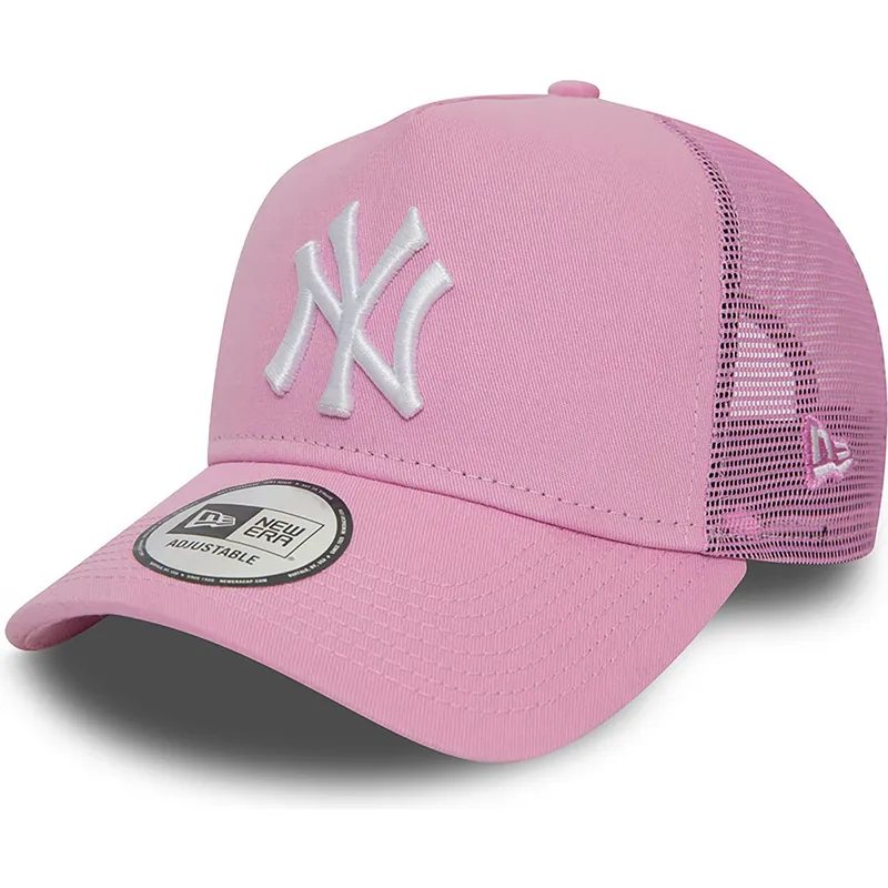 cepur-izliekta-truckeris-roza-snapback-a-frame-league-essential-no-new-york-yankees-mlb-no-new-era