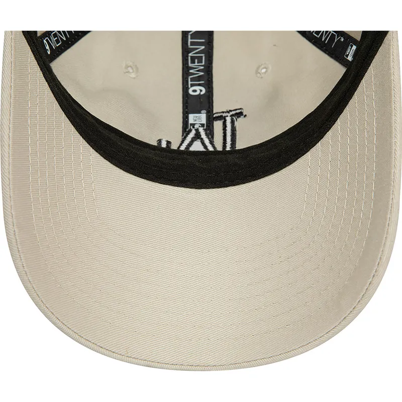 gorra-curva-beige-ajustable-con-logo-negro-9twenty-league-essential-de-los-angeles-dodgers-mlb-de-new-era