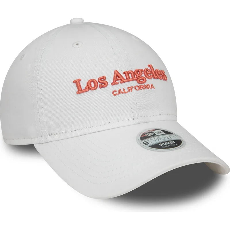 cap-izliekta-white-adjustable-strap-9twenty-wordmark-no-los-angeles-california-no-new-era