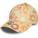cepur-izliekta-oranzs-regulejams-9forty-floral-all-over-print-no-new-york-yankees-mlb-no-new-era