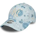 cepur-izliekta-zils-regulejams-9forty-floral-all-over-print-no-new-york-yankees-mlb-no-new-era