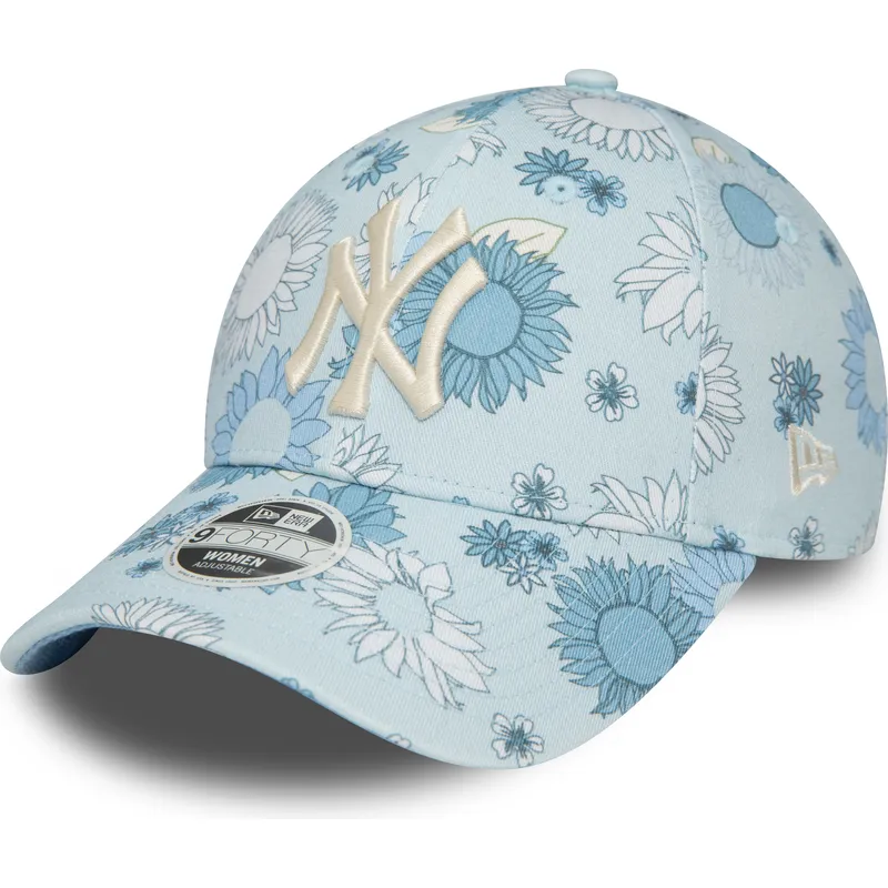 cepur-izliekta-zils-regulejams-9forty-floral-all-over-print-no-new-york-yankees-mlb-no-new-era
