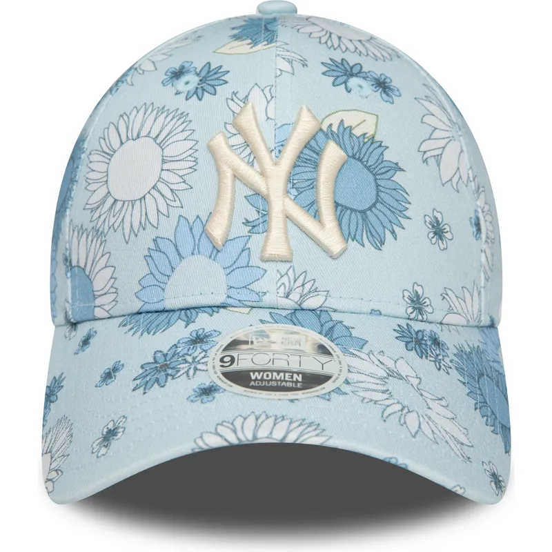 cepur-izliekta-zils-regulejams-9forty-floral-all-over-print-no-new-york-yankees-mlb-no-new-era