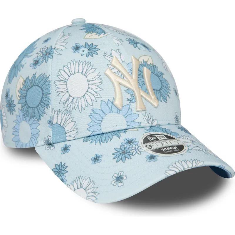 cepur-izliekta-zils-regulejams-9forty-floral-all-over-print-no-new-york-yankees-mlb-no-new-era