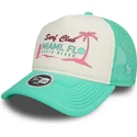 cepur-izliekta-truckeris-zals-snapback-a-frame-foam-front-no-miami-surf-club-florida-no-new-era