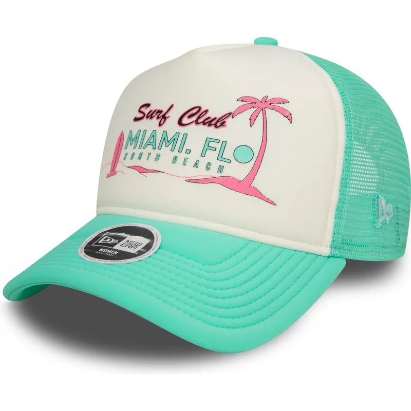 cepur-izliekta-truckeris-zals-snapback-a-frame-foam-front-no-miami-surf-club-florida-no-new-era