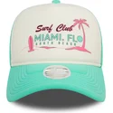 cepur-izliekta-truckeris-zals-snapback-a-frame-foam-front-no-miami-surf-club-florida-no-new-era