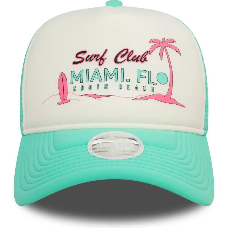 cepur-izliekta-truckeris-zals-snapback-a-frame-foam-front-no-miami-surf-club-florida-no-new-era
