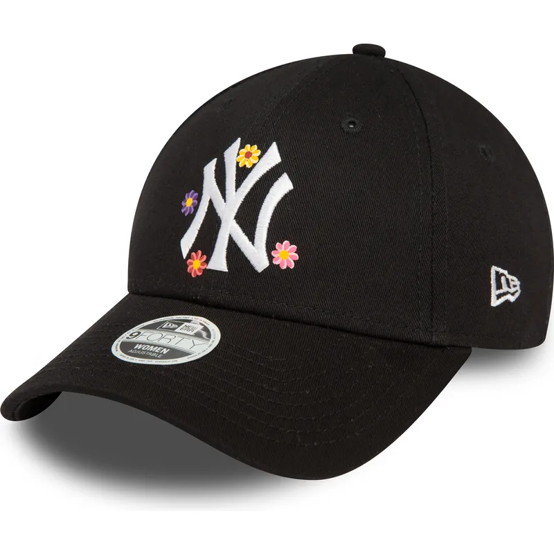 cepur-izliekta-melns-regulejams-9forty-flower-no-new-york-yankees-mlb-no-new-era