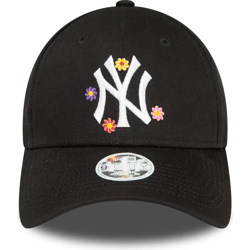 cepur-izliekta-melns-regulejams-9forty-flower-no-new-york-yankees-mlb-no-new-era