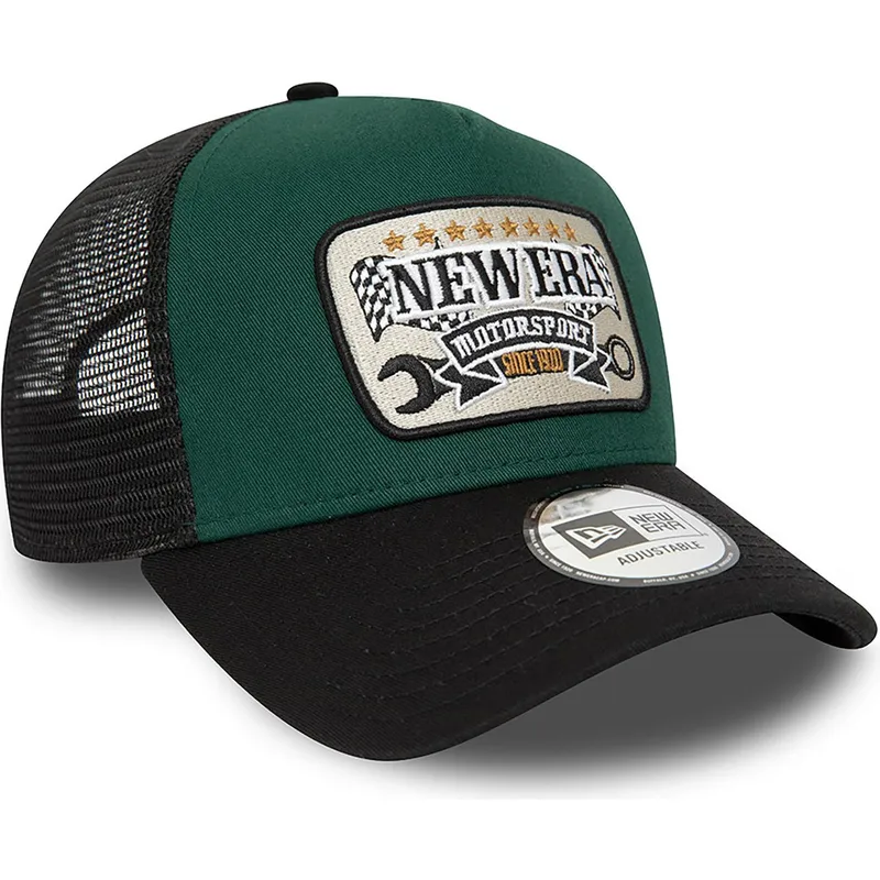 cepur-izliekta-truckeris-zals-snapback-a-frame-patch-motorsport-no-new-era