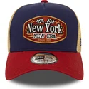 cepur-izliekta-truckeris-daudzkrasains-snapback-a-frame-patch-new-york-no-new-era