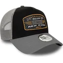 cepur-izliekta-truckeris-melns-snapback-a-frame-patch-new-york-racing-no-new-era