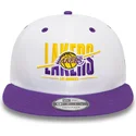 weisse-und-violette-flache-snapback-kappe-9fifty-white-crown-der-los-angeles-lakers-nba-von-new-era