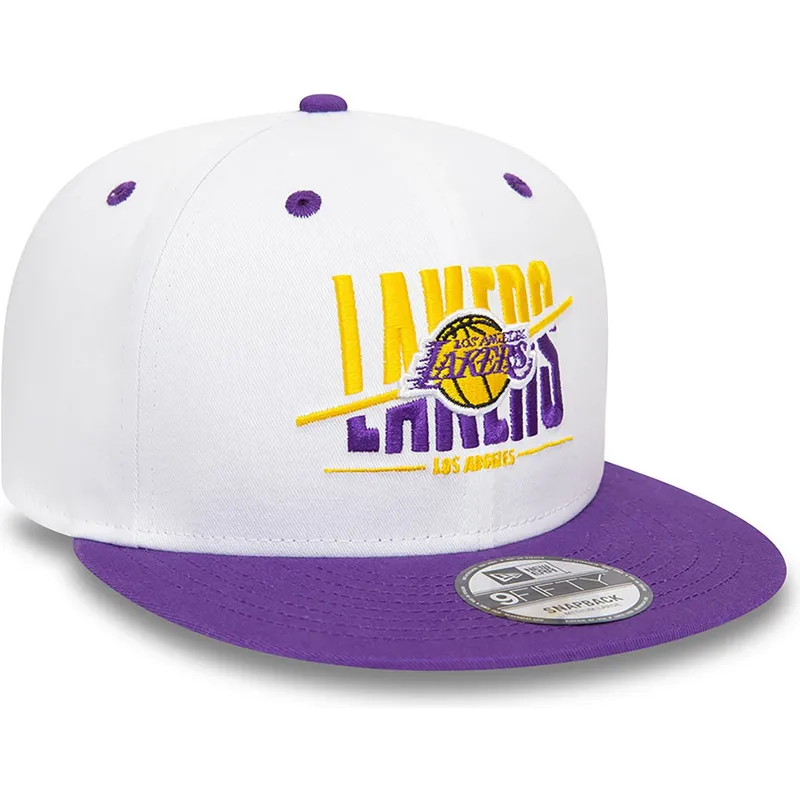 biala-i-fioletowa-czapka-z-daszkiem-snapback-9fifty-white-crown-los-angeles-lakers-nba-new-era