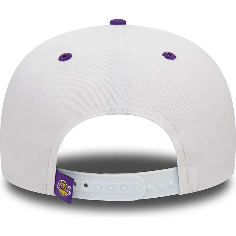 weisse-und-violette-flache-snapback-kappe-9fifty-white-crown-der-los-angeles-lakers-nba-von-new-era