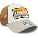 cepur-izliekta-truckeris-bruns-snapback-a-frame-patch-arizona-no-new-era