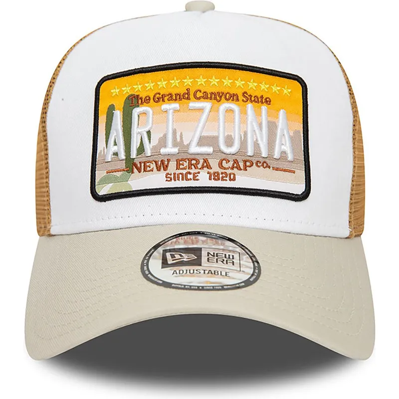 cepur-izliekta-truckeris-bruns-snapback-a-frame-patch-arizona-no-new-era