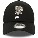 cepur-izliekta-melns-regulejams-9forty-minor-league-no-lansing-lugnuts-milb-no-new-era